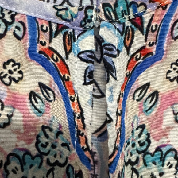 Kachel Lynn Bell-Sleeve Silk Blouse, Size 8, Color Floral Multi - Picture 6 of 12